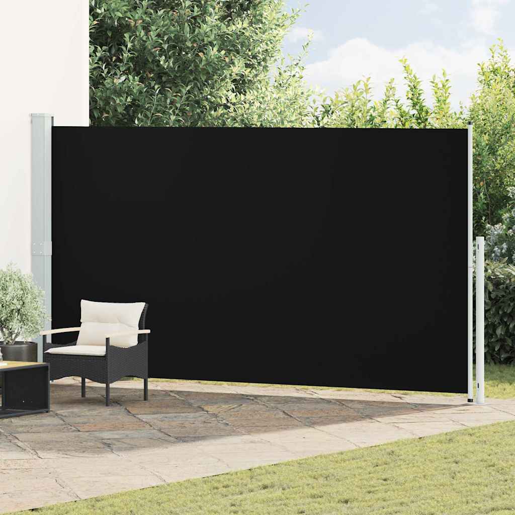 vidaXL Copertină laterală retractabilă de terasă, negru, 200 x 500 cm