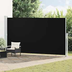 Zložljiva stranska tenda za teraso 200x500 cm črna