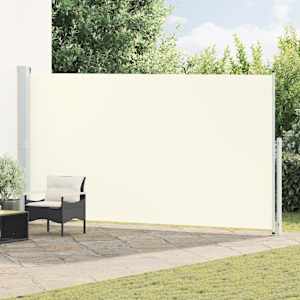 Zatahovací boční markýza 200 x 500 cm krémová - obrázek 1