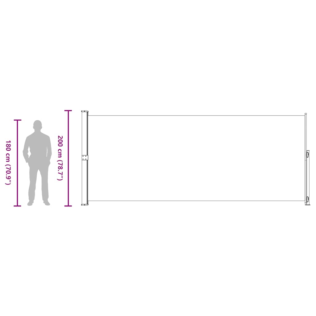 Tuinscherm uittrekbaar 200x500 cm blauw image 11