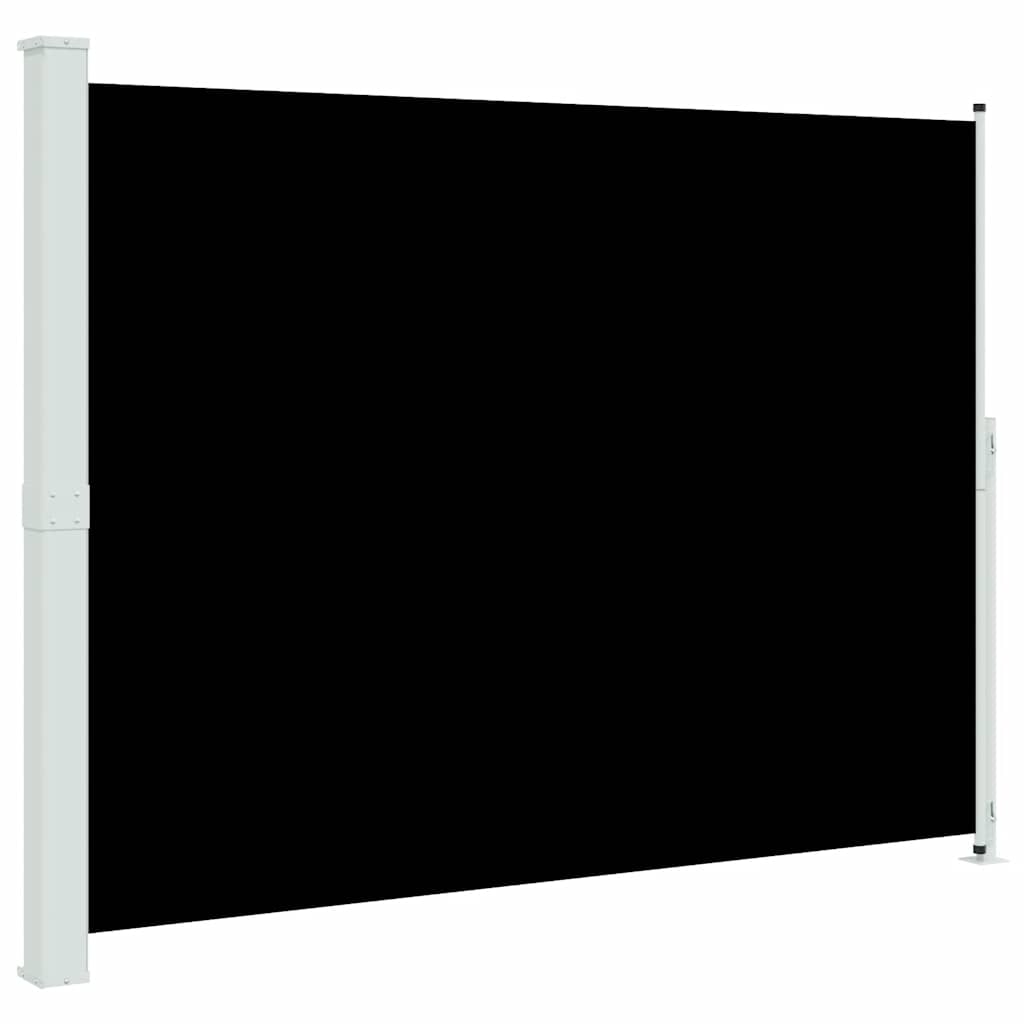 vidaXL Zatahovací boční markýza 220 x 314 cm černá