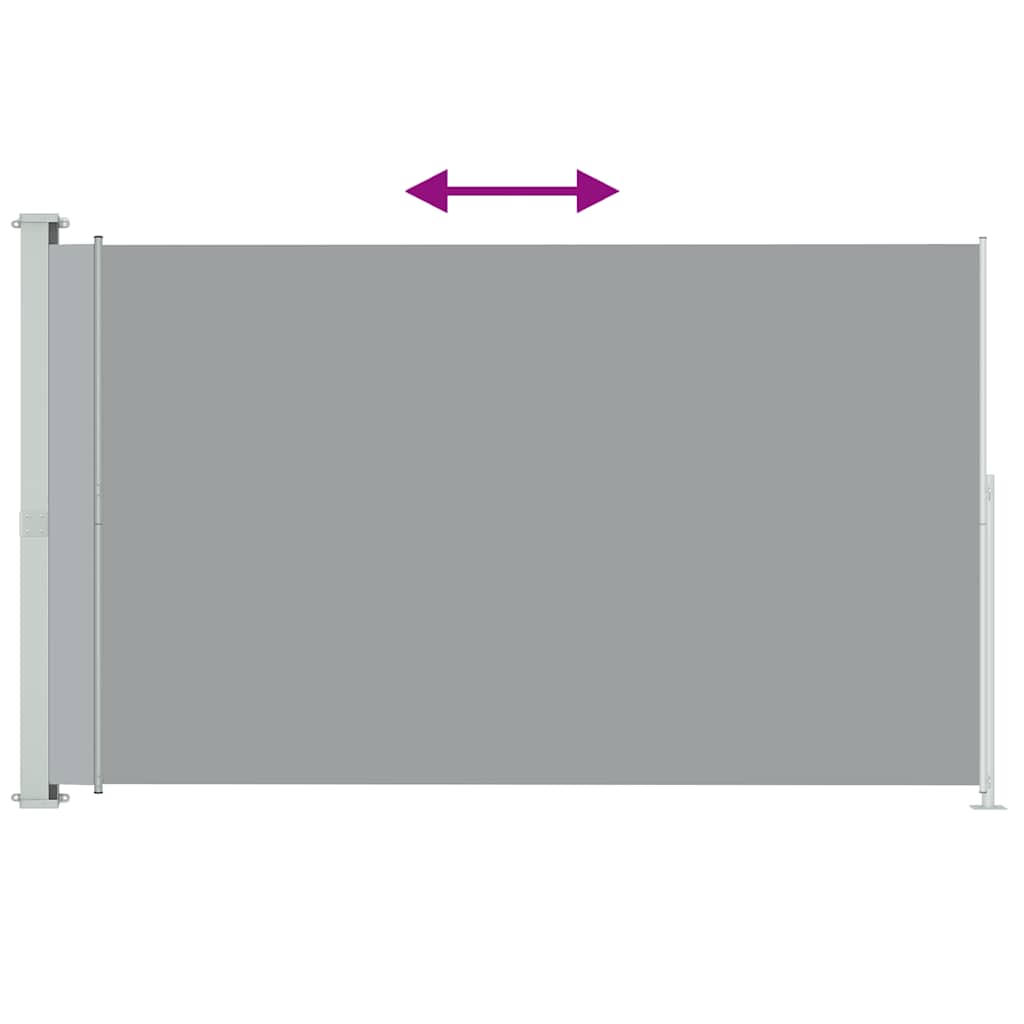 vidaXL Tuinscherm uittrekbaar 220x300 cm grijs afbeelding