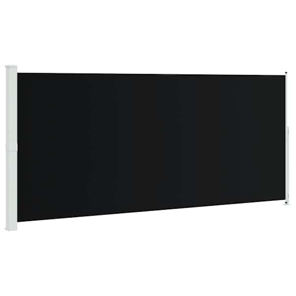 vidaXL lahtit&otilde;mmatav terrassi k&uuml;lgsein, 220 x 514 cm, must