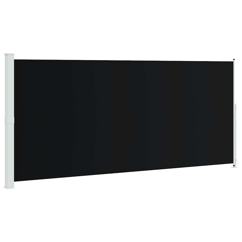 vidaXL Zaťahovacia bočná markíza na terasu 220x514 cm čierna