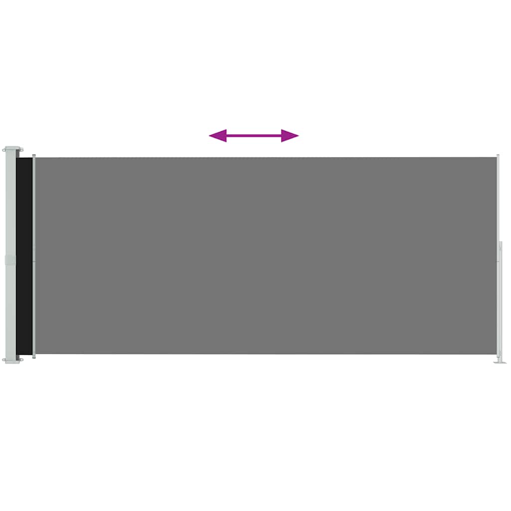 

vidaXL Patio Retractable Side Awning 86.6"x196.9" Black