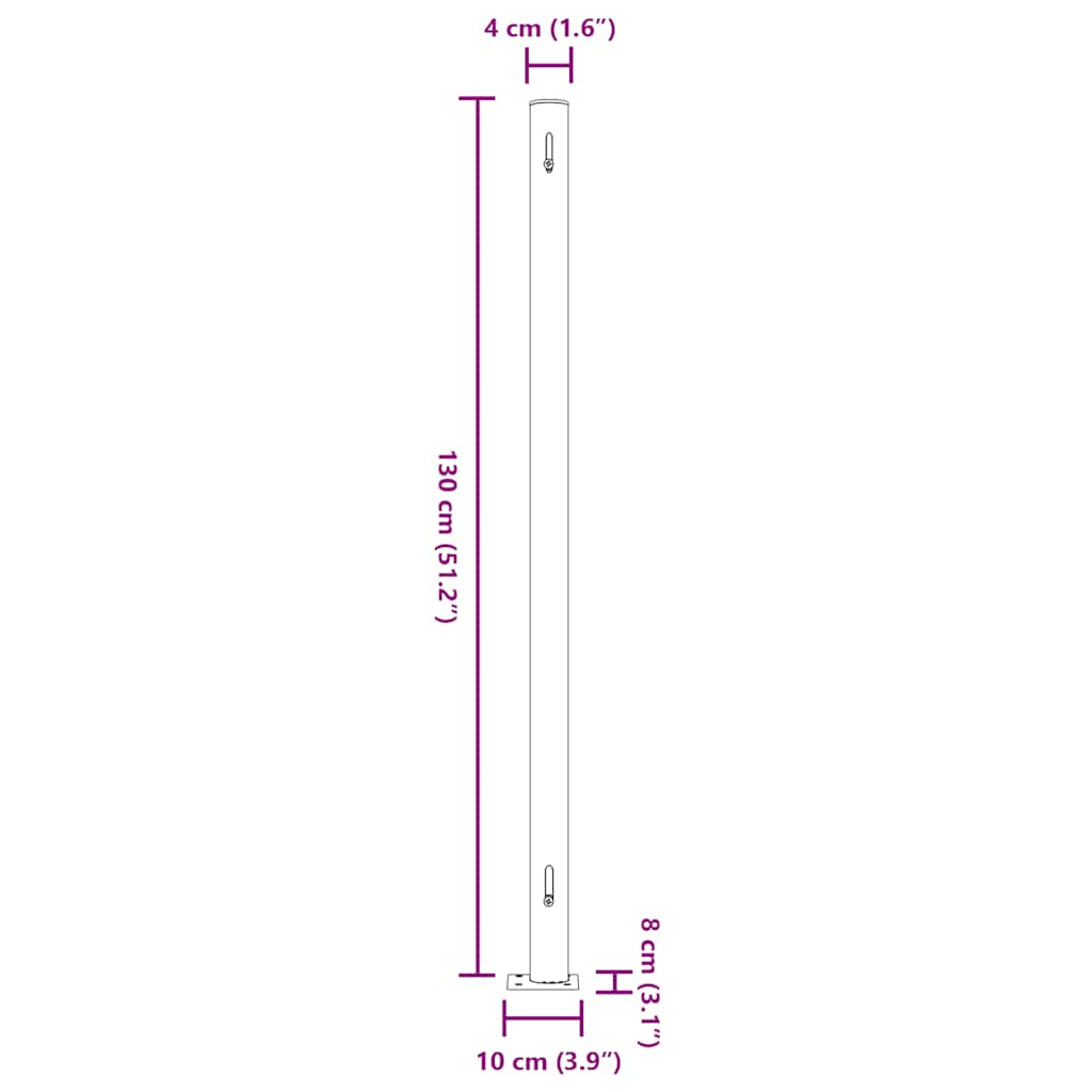 izvelkama sānu markīze, melna, 220x500 cm