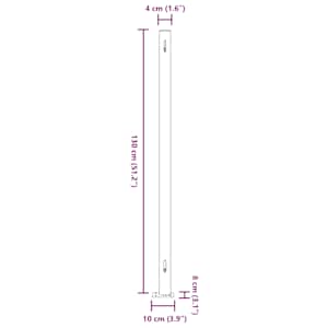 Zložljiva stranska tenda za teraso 220x500 cm črna - slika 10
