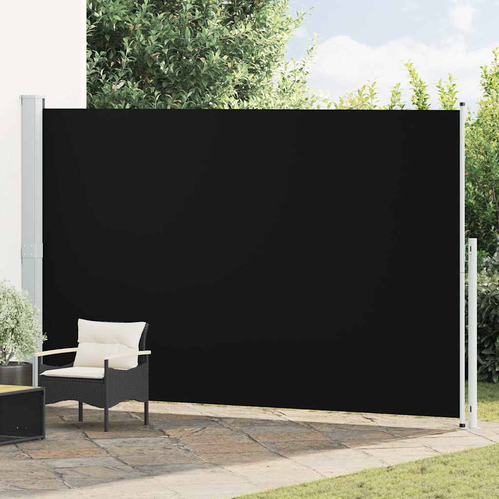 vidaXL Seitenmarkise Ausziehbar 220x500 cm Schwarz