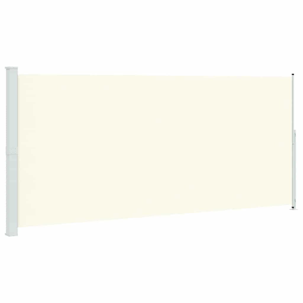 vidaXL Zatahovací boční markýza 220 x 500 cm krémová