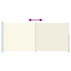 Zložljiva stranska tenda za teraso 220x500 cm krem - slika 7