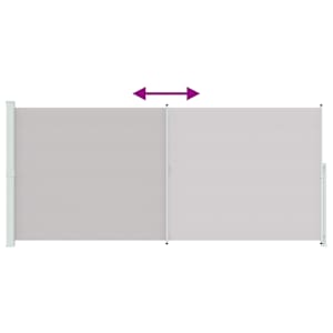 Zložljiva stranska tenda za teraso 220x500 cm siva - slika 7