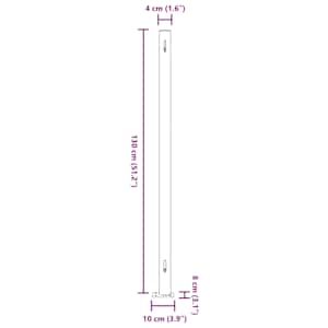Zložljiva stranska tenda za teraso 220x500 cm siva - slika 10