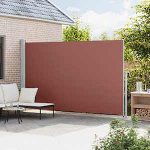 vidaXL Patio Retractable Side Awning 220x500 cm Brown
