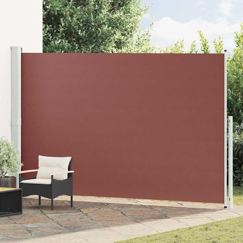 vidaXL sidemarkise til terrassen 220x514 cm sammenrullelig brun