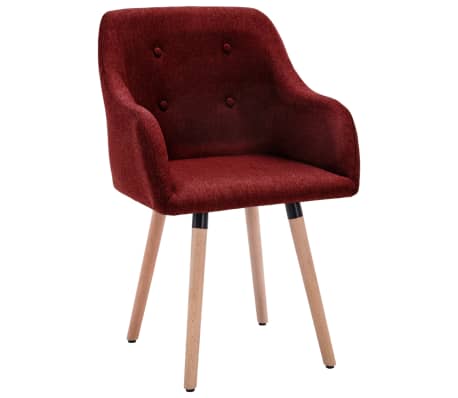 vidaXL Chaises à manger lot de 6 rouge bordeaux tissu