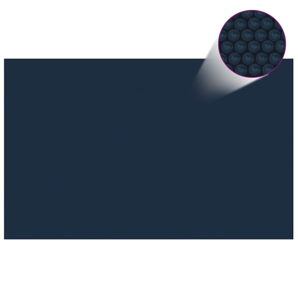 Film solaire de piscine flottant PE 800x500 cm Noir et bleu