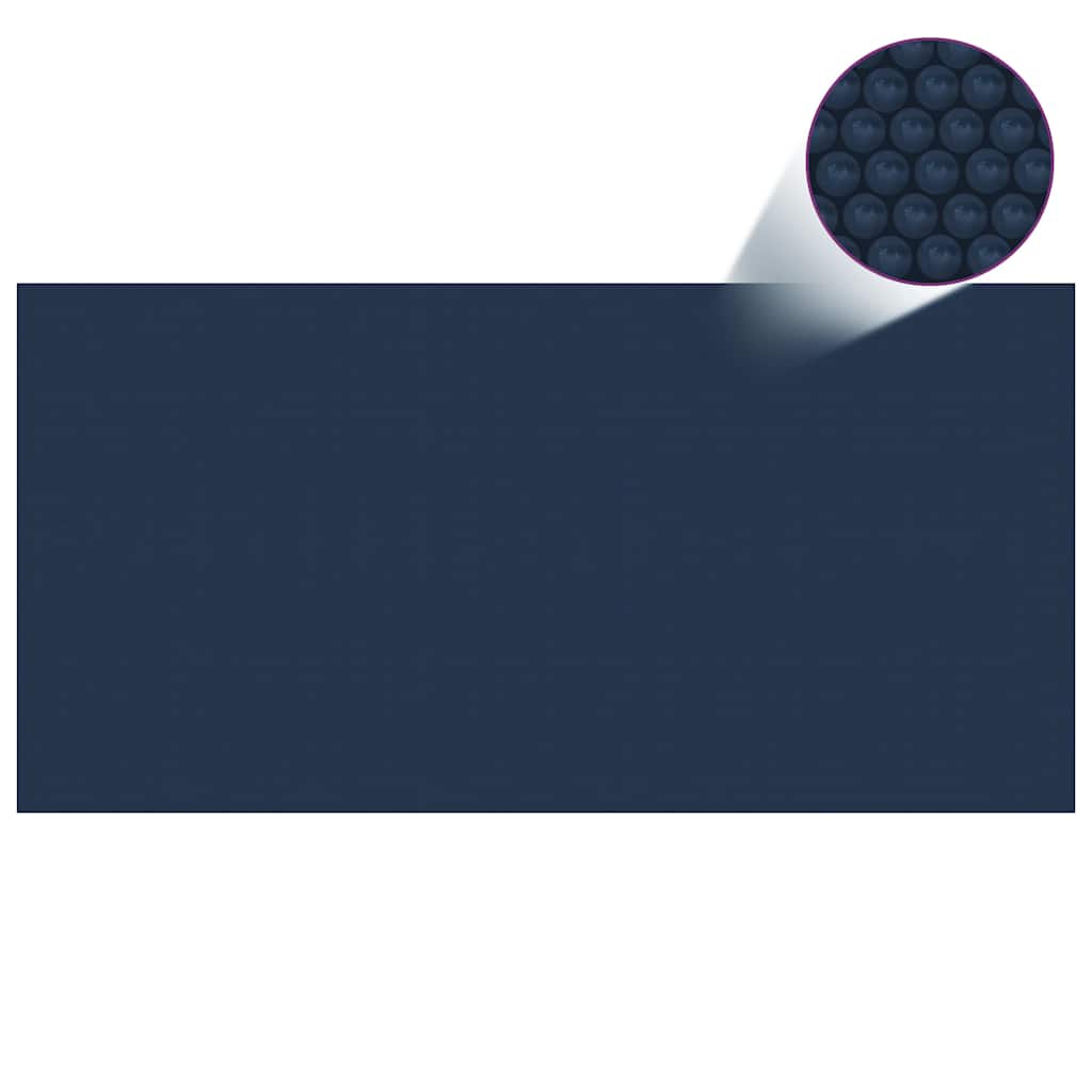 vidaXL Treibende Pool-Solarplane PE 1000x500 cm Schwarz und Blau