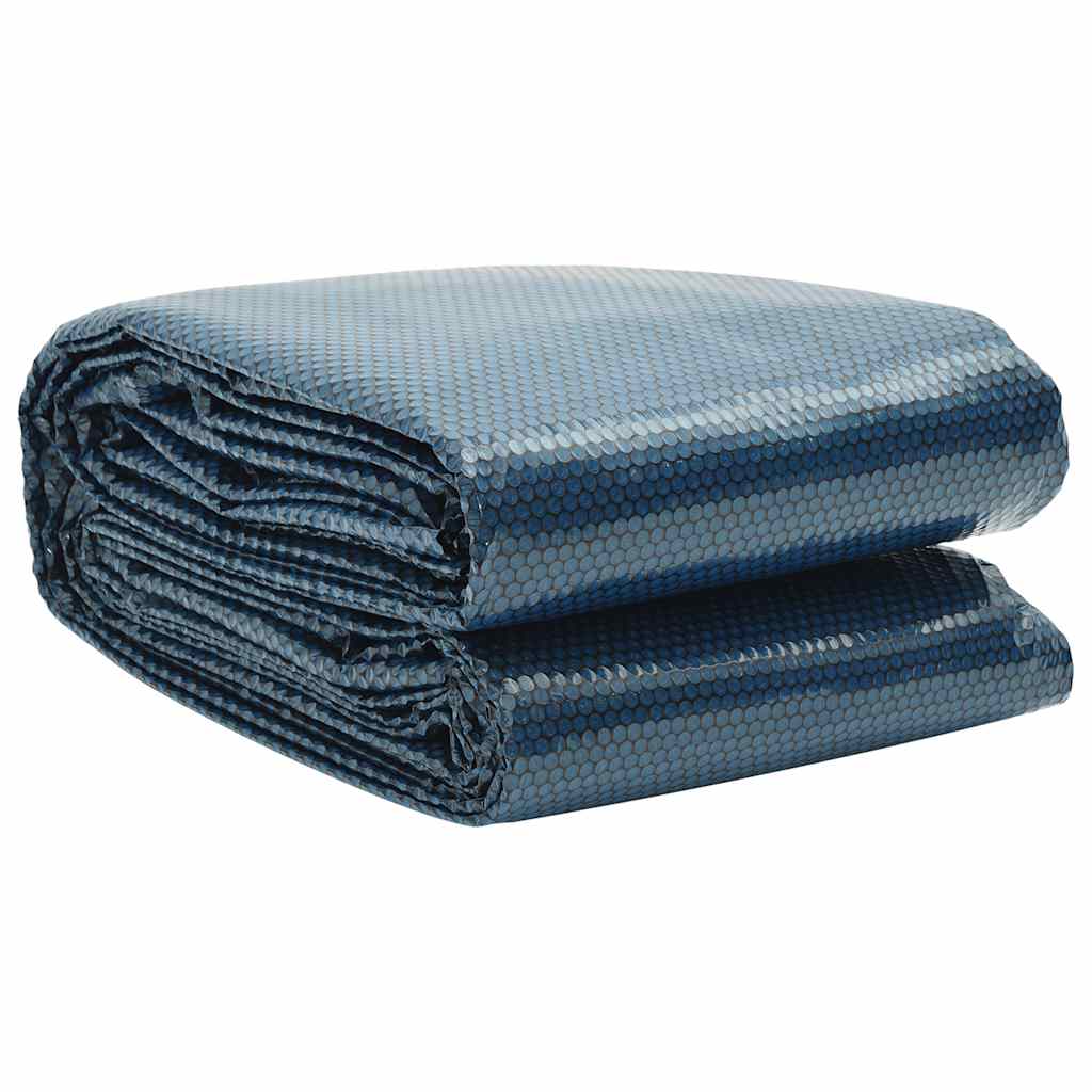 vidaXL Folie solară plutitoare piscină, negru/albastru, 455 cm, PE