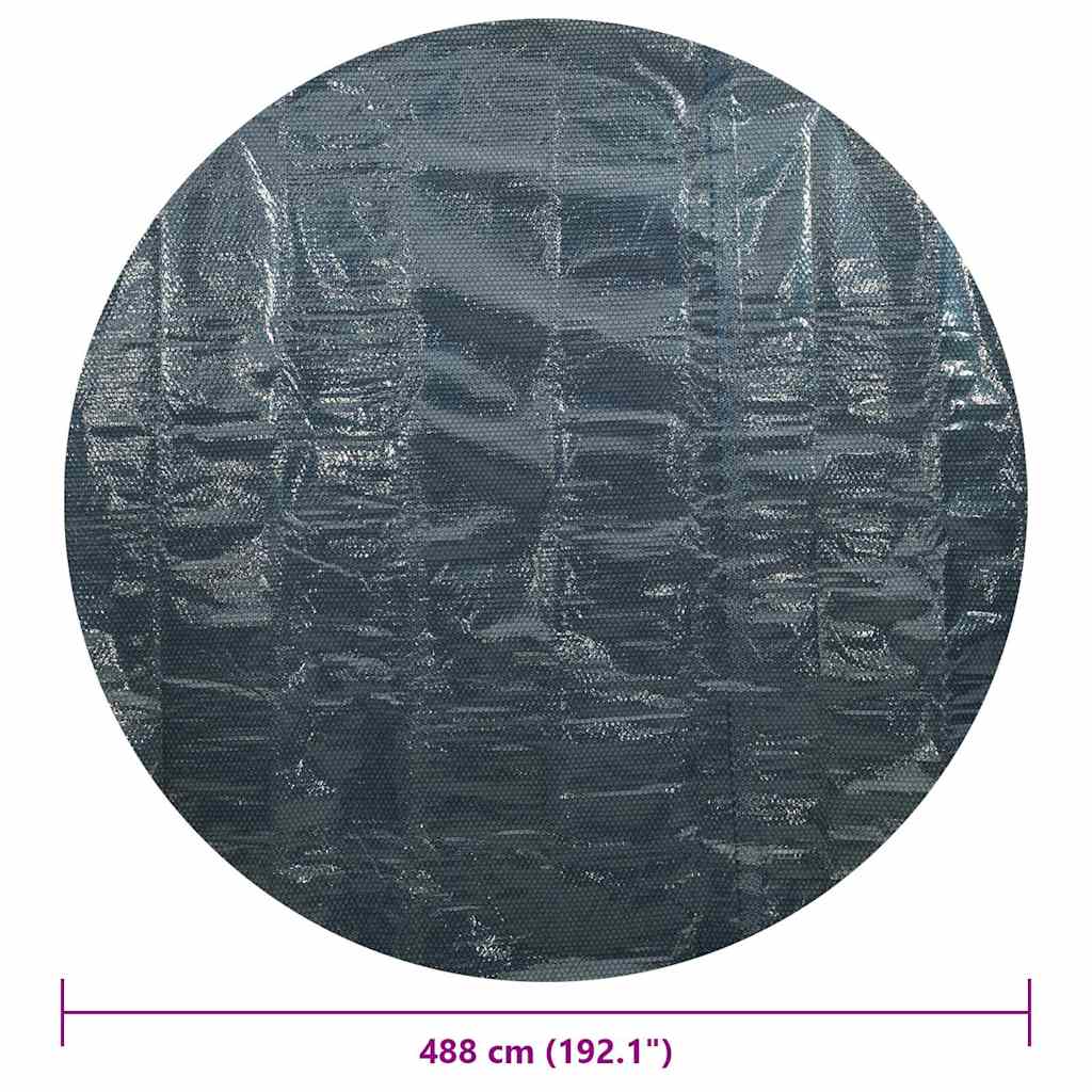 Zwembadfolie solar drijvend 488 cm PE zwart en blauw image 6