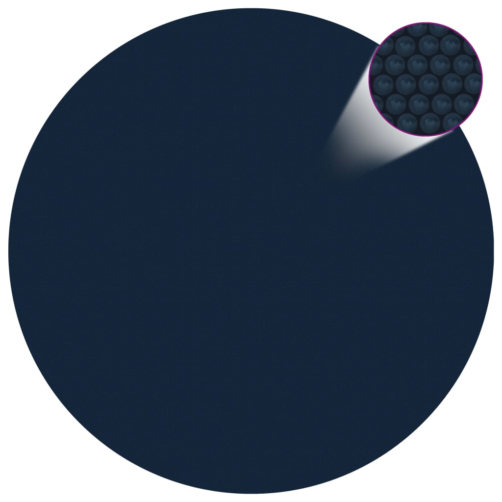 Folie solara plutitoare piscina negru albastru 356 cm PE