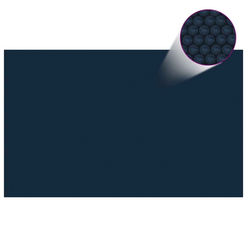 vidaXL Folie solară plutitoare de piscină negru/albastru 260×160 cm PE vidaXL