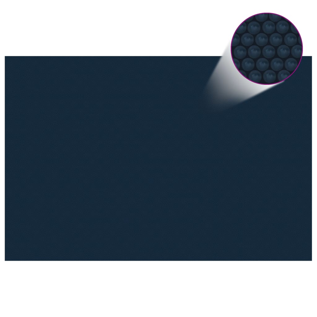 Folie solară piscină, plutitoare, negru/albastru 300×200 cm PE