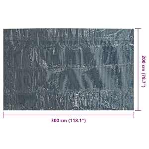 Plovoucí PE solární plachta na bazén 300 x 200 cm černo-modrá - obrázek 6