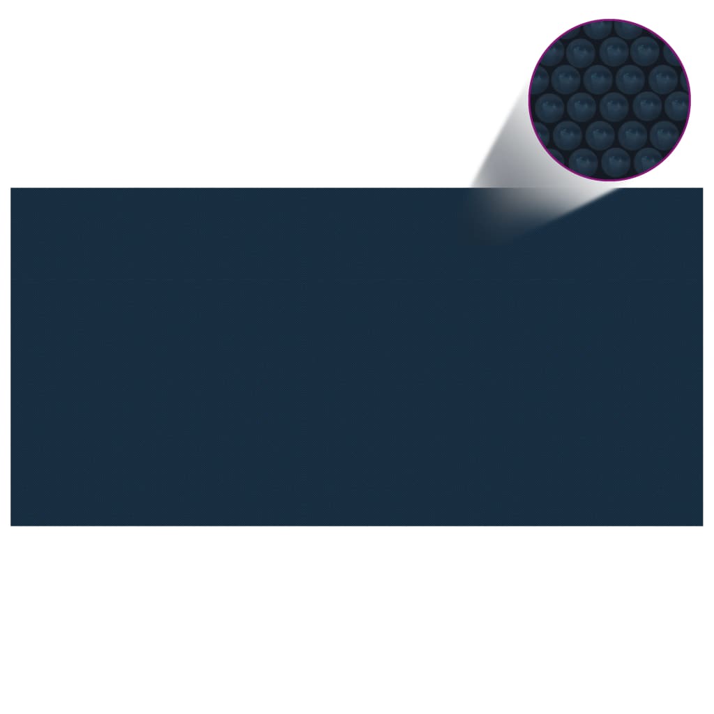 Folie solară plutitoare piscină, negru/albastru, 450×220, PE