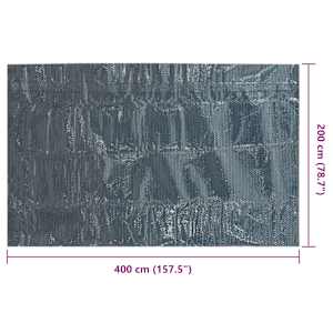 Plovoucí PE solární plachta na bazén 400 x 200 cm černo-modrá - obrázek 6