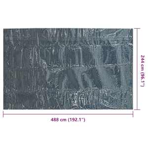 Plovoucí PE solární plachta na bazén 488 x 244 cm černo-modrá - obrázek 6