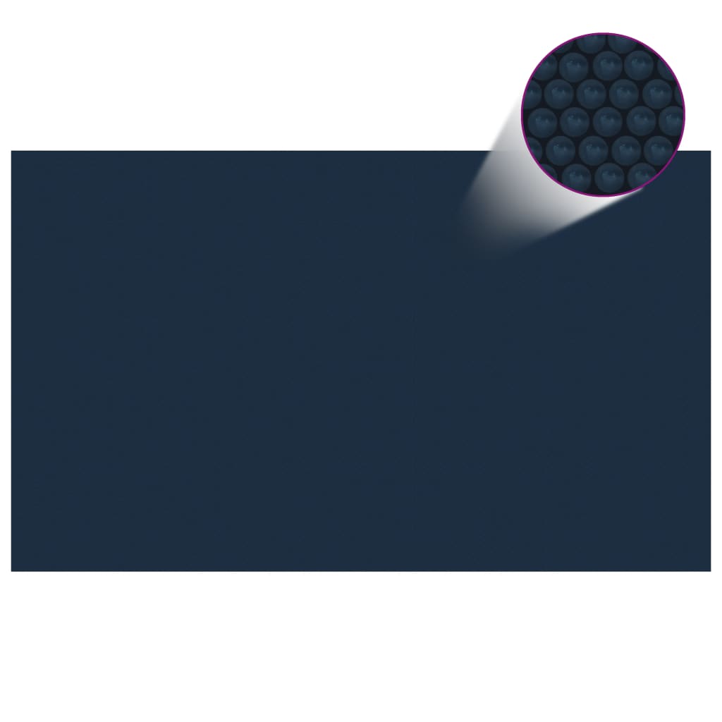 Folie solară plutitoare piscină, negru/albastru,1000×600 cm,PE