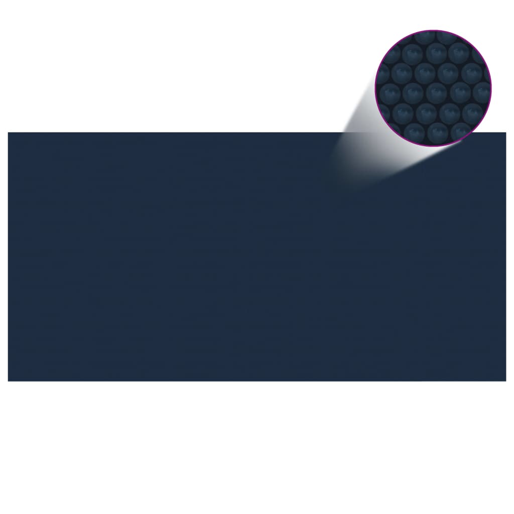 vidaXL Zwembadfolie solar drijvend 1200x600 cm PE zwart en blauw afbeelding