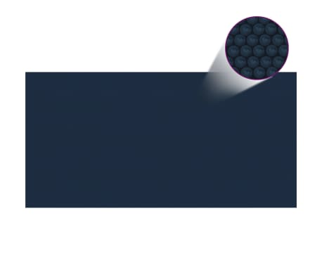 vidaXL Flytende solarduk til basseng PE 1200x600 cm svart og blå