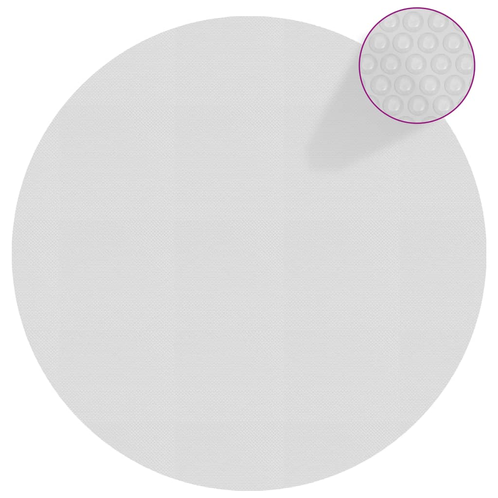 vidaXL Plovoucí PE solární plachta 455 cm šedá