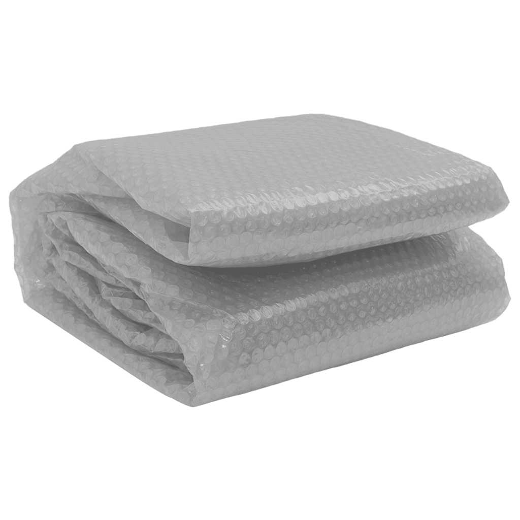 vidaXL Plovoucí PE solární plachta na bazén 527 cm šedá