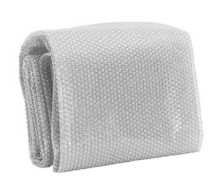 vidaXL Cubierta solar de piscina de PE flotante gris 732x366 cm