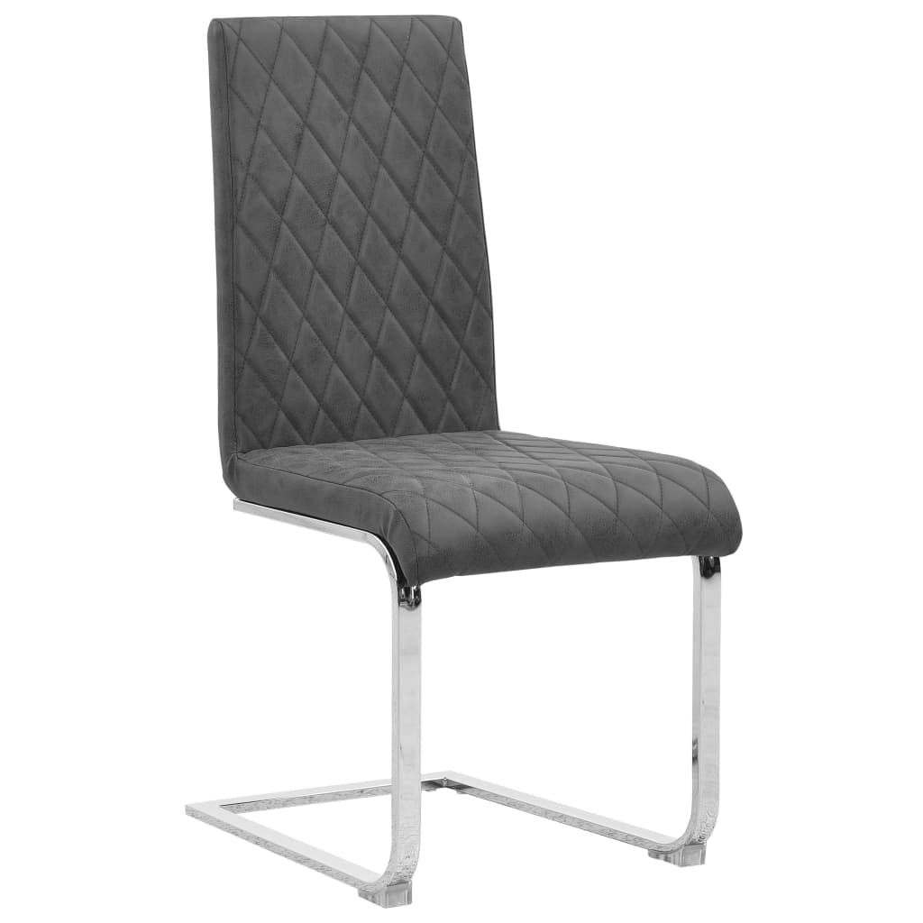 

vidaXL Eetkamerstoelen 2 st kunstleer grijs