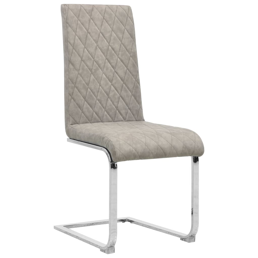 vidaXL Konzolne blagovaonske stolice od umjetne kože 2 kom svjetlosive