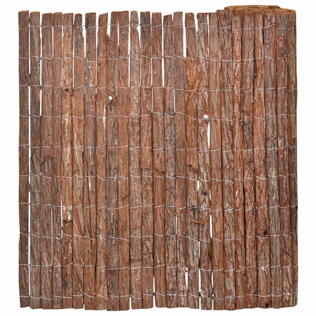 vidaXL Gard din scoarță de copac, 100 x 600 cm