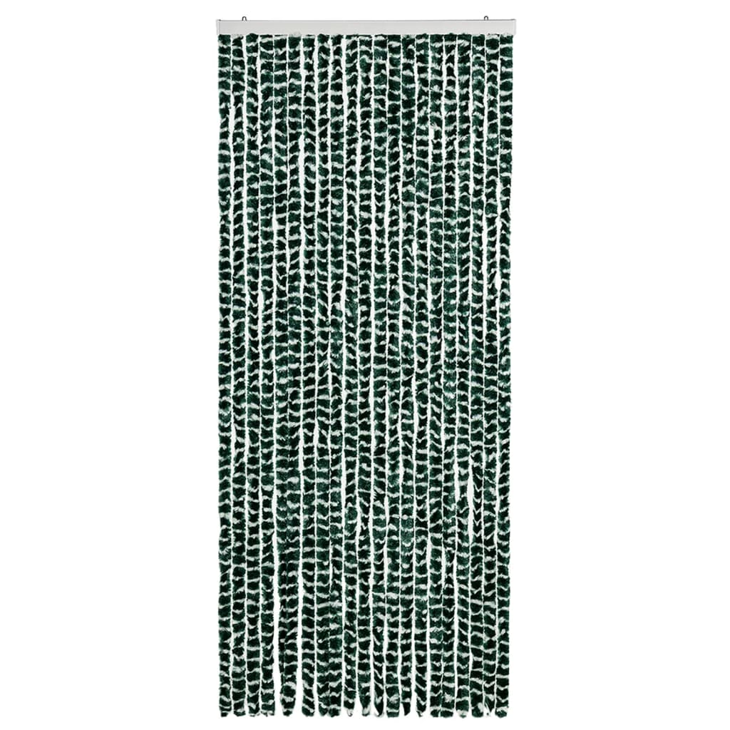 

vidaXL Vliegengordijn 90x220 cm chenille groen en wit