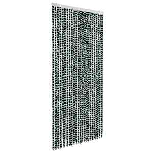 Závěs proti hmyzu zeleno-bílý 100 x 220 cm Chenille - obrázek 2