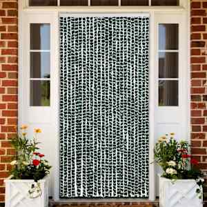 Zavesa proti mrčesu zelena in bela 100x220 cm šenilja