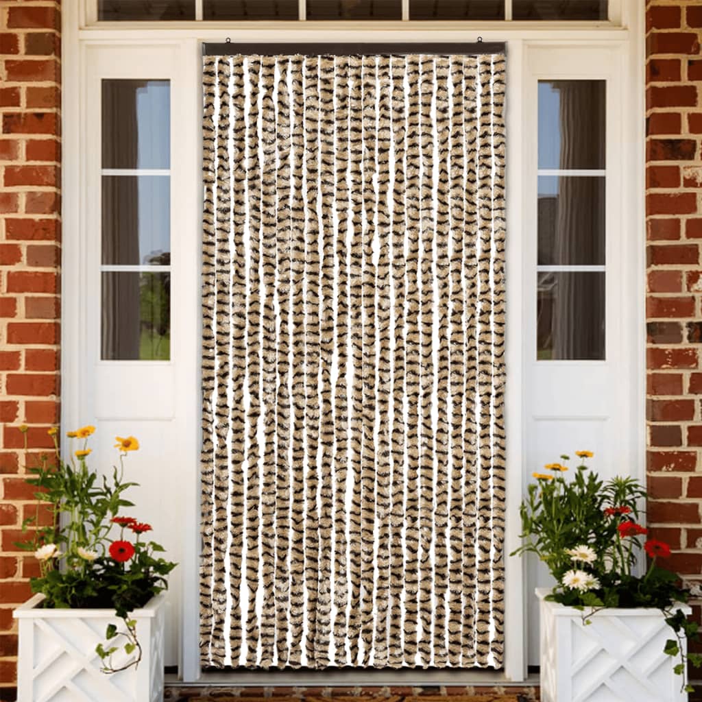  Fly Curtain Door Curtain Fly Screen Fly Blind Insect Curtain Chenille vidaXL
