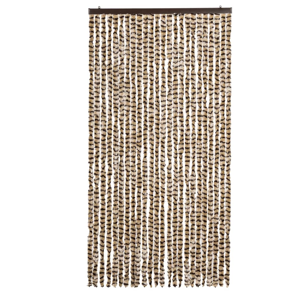 

vidaXL Vliegengordijn 100x220 cm chenille beige en bruin