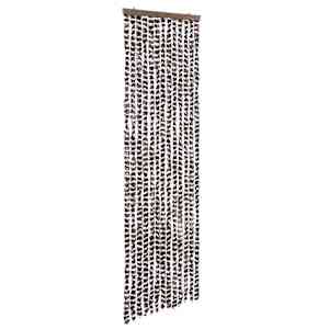 Závěs proti hmyzu hnědo-bílý 56 x 185 cm Chenille - obrázek 2