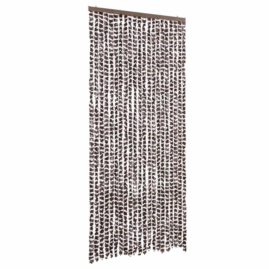 vidaXL Závěs proti hmyzu hnědý a bílý 90 x 220 cm Chenille