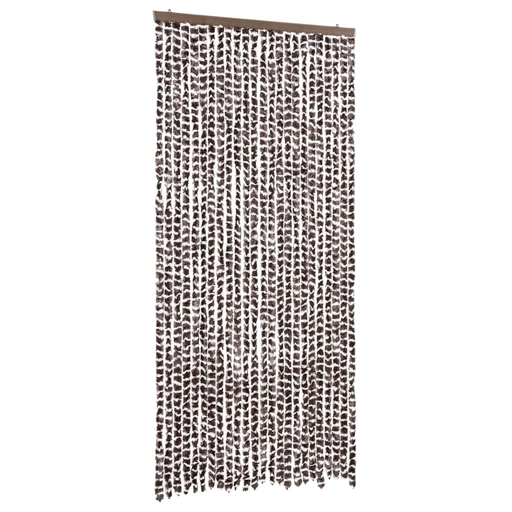 vidaXL Závěs proti hmyzu hnědý a bílý 100 x 220 cm Chenille