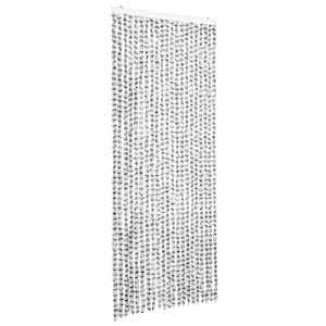 Závěs proti hmyzu světle a tmavě šedý 90 x 220 cm Chenille - obrázek 2
