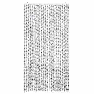 Závěs proti hmyzu bílý a tmavě šedý 100 x 220 cm Chenille - obrázek 3
