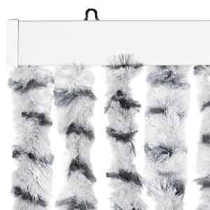 Závěs proti hmyzu bílý a tmavě šedý 100 x 220 cm Chenille - obrázek 4